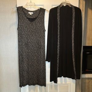 Coldwater Creek Black and Cream Patterned 2 pcs
Dress and jacket.